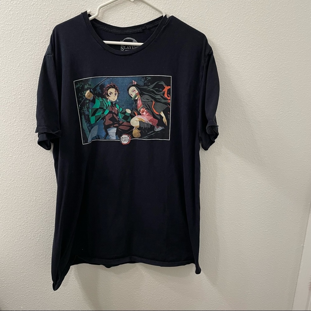 Anime demon slayer shirt black 2XL